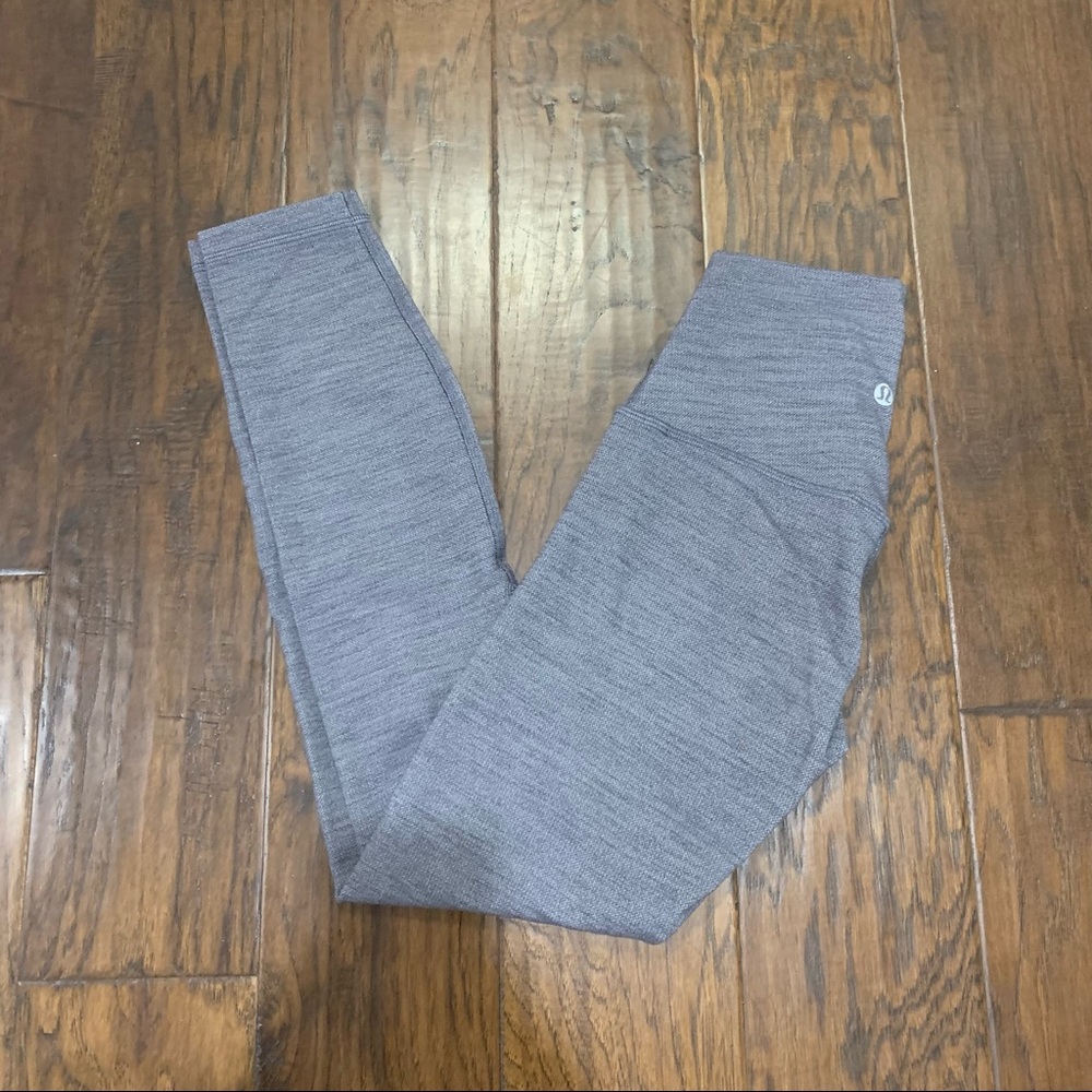 EUC Lululemon Align 25” Size 2 Herringbone Gray Perfect Condition